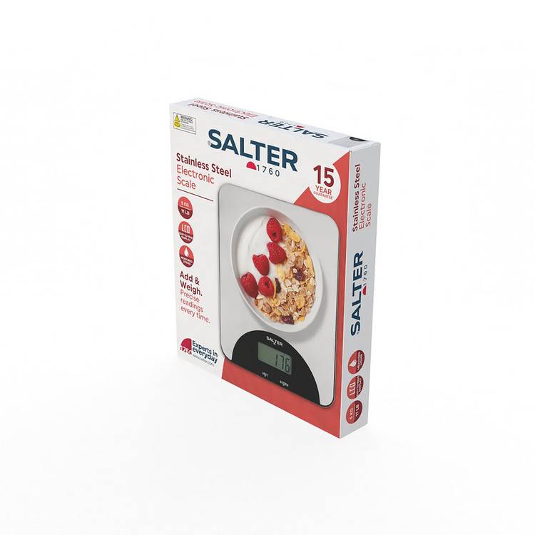 Salter digital kitchen scale dual platform stainless steel, imported from the UK
