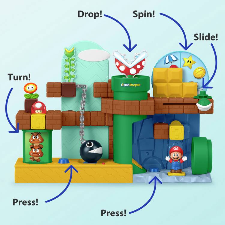 Fisher Price Little People Mario Adventure Playset - British product