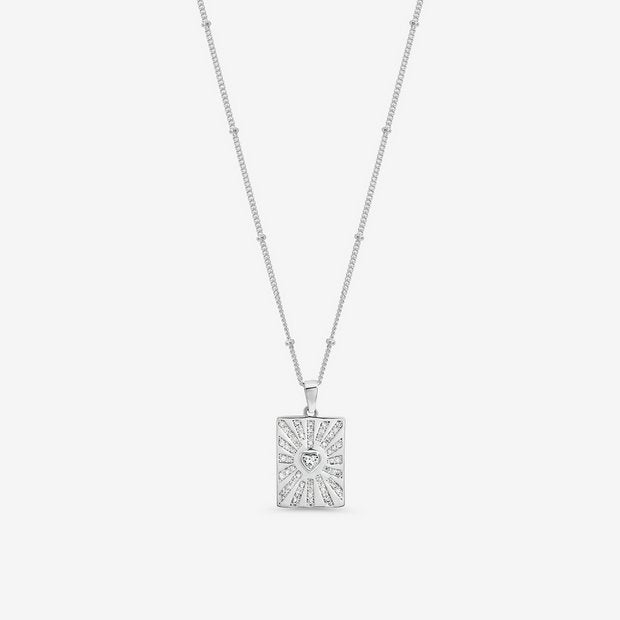 Inicio sterling silver plated heart charm pendant, UK version