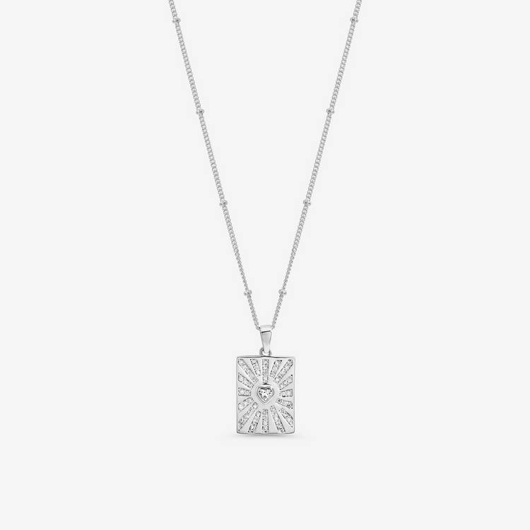Inicio sterling silver plated heart charm pendant, UK version