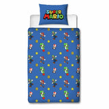 Nintendo Super Mario kids bedding set single blue - British product