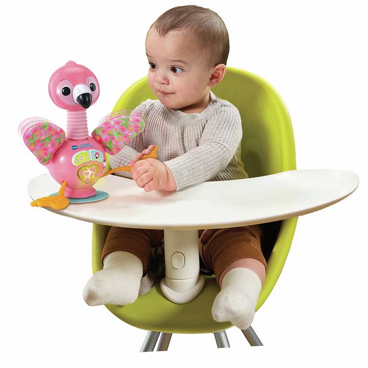 VTech Fluttering Flamingo highchair toy with suction cup, UK version