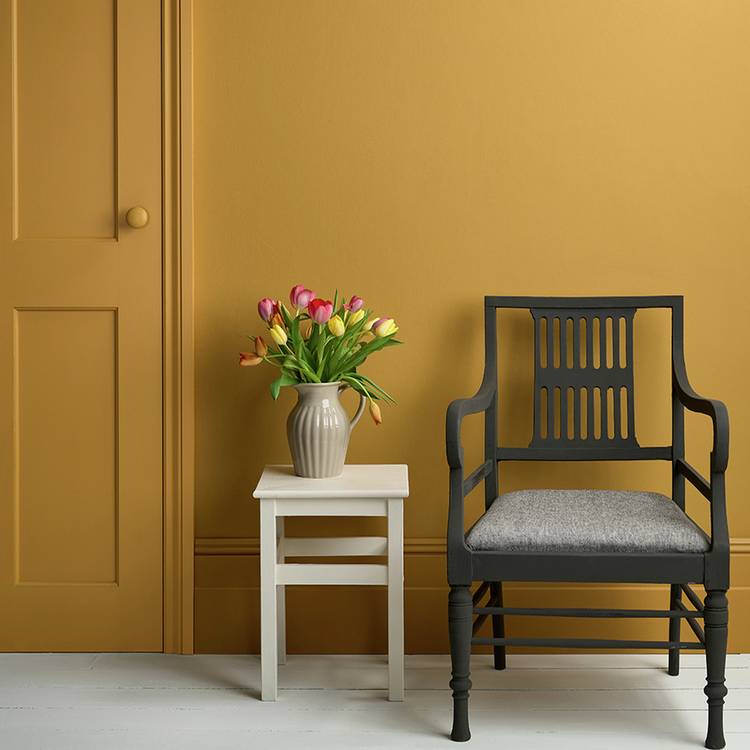 Annie Sloan Satin Paint Carnaby Yellow 750ml, imported from the UK