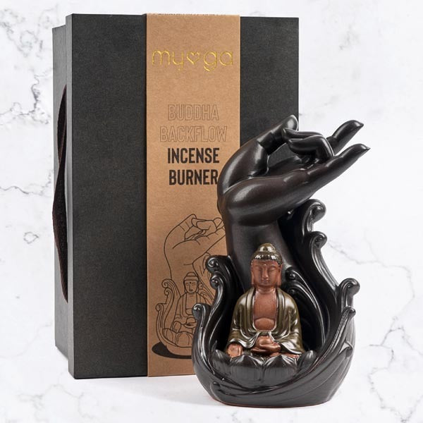 Myga backflow incense burner Buddha, imported from the UK