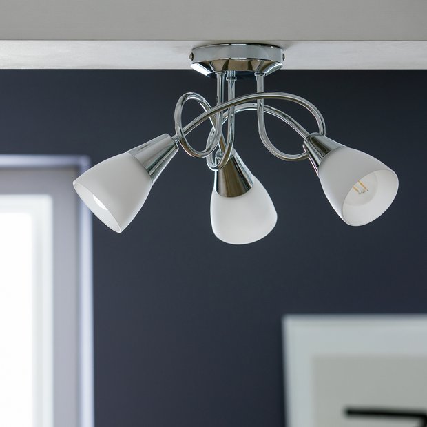 Argos Home Curico chrome ceiling light (British brand)