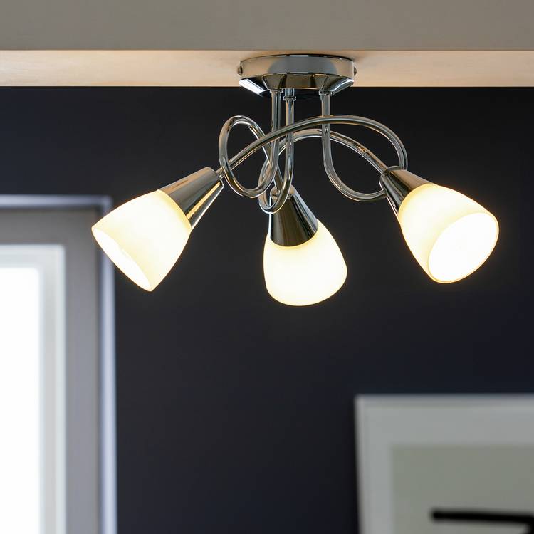 Argos Home Curico chrome ceiling light (British brand)