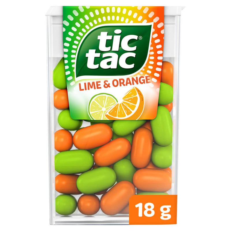 Tic Tac lime and orange mints 18g (British brand)