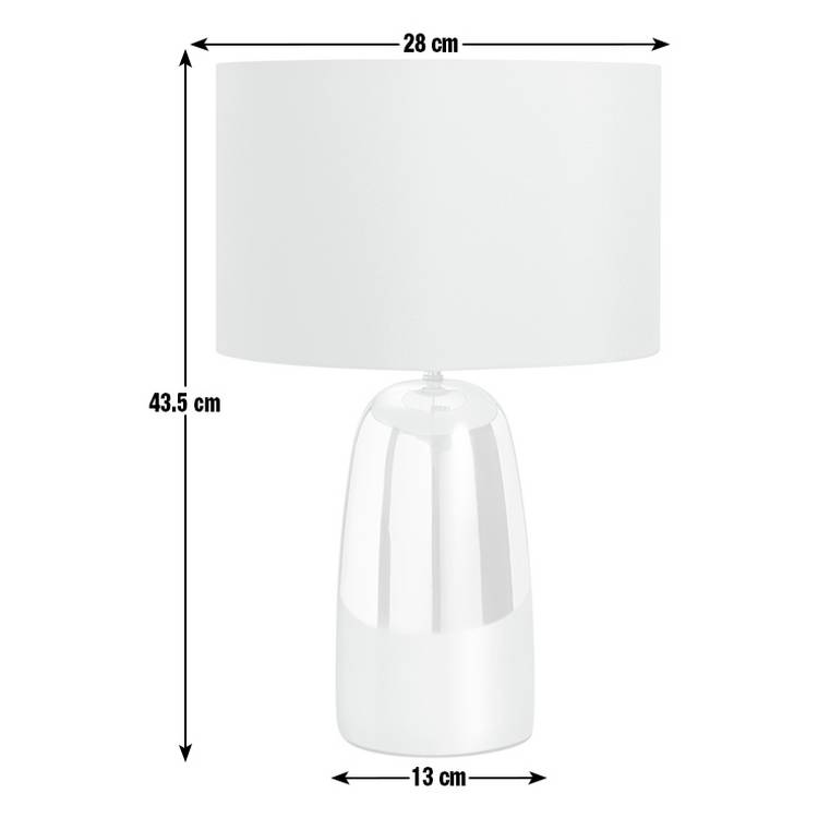 Habitat touch table lamp grey and chrome - British product