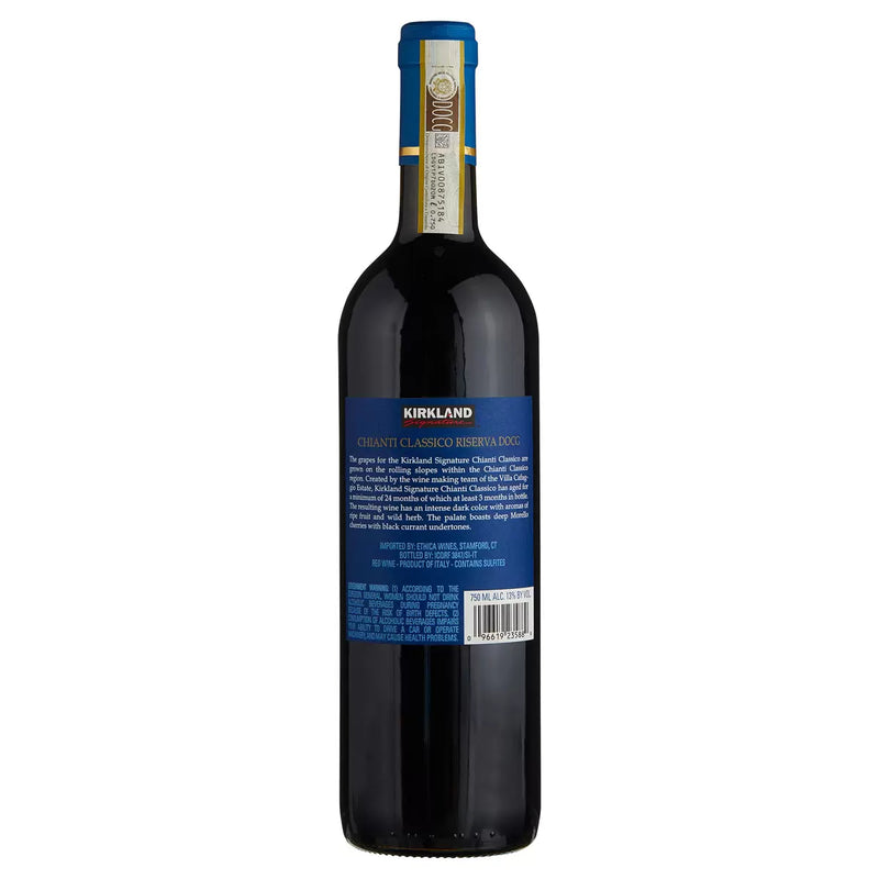 Kirkland Signature Chianti Classico 2023 red wine 75cl, UK version