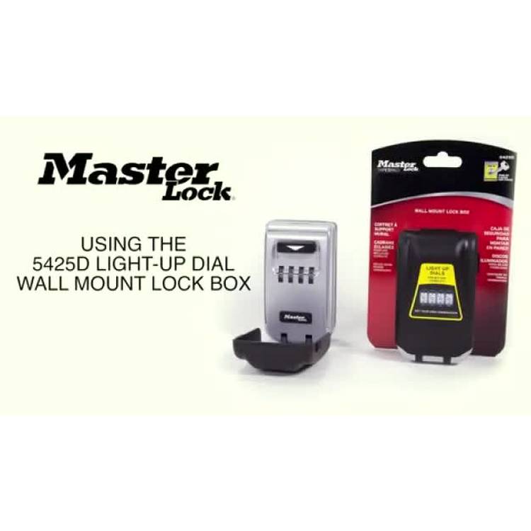 Master Lock Light Up Dial Combination key safe, imported from the UK