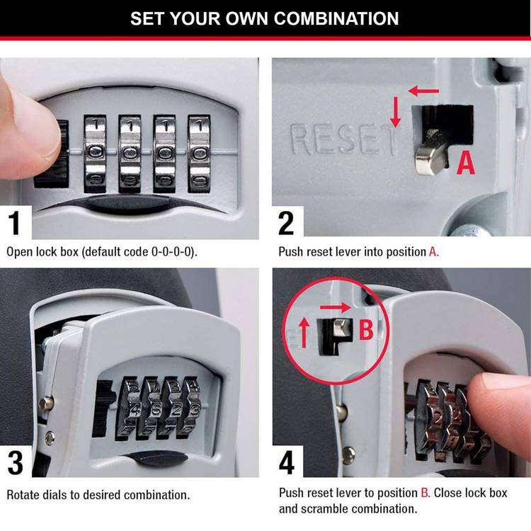 Master Lock medium key safe with combination lock (British brand)