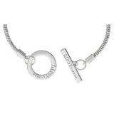 Lipsy silver tone pave heart charm bracelet (British brand)