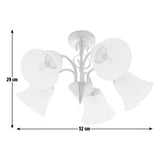 Argos Home Elisa antique brass 5 light ceiling fitting (British brand)