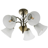Argos Home Elisa antique brass 5 light ceiling fitting (British brand)