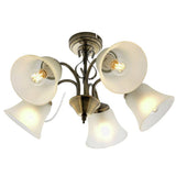 Argos Home Elisa antique brass 5 light ceiling fitting (British brand)