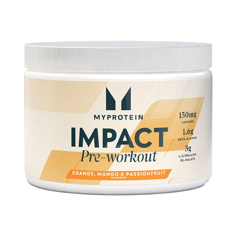 Myprotein Impact Pre-Workout Orange Mango Passionfruit 150g, imported from the UK