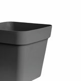 Ivyline Cleo square planter anthracite with wheels - British product