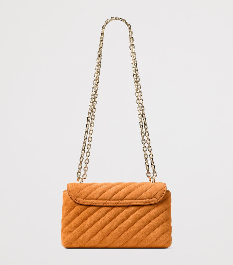 Jimmy Choo small quilted suede Curve cross-body bag, UK version