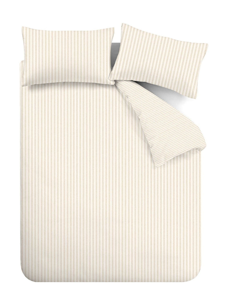 Catherine Lansfield brushed cotton stripe duvet cover set - British product