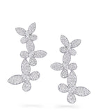 Graff diamond butterfly drop earrings 50mm, imported from the UK