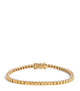 Harrods Jennifer Meyer Yellow Gold Square Tennis Bracelet- Buy online at McGrocer