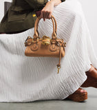 Chloé small leather Paddington top-handle bag, imported from the UK