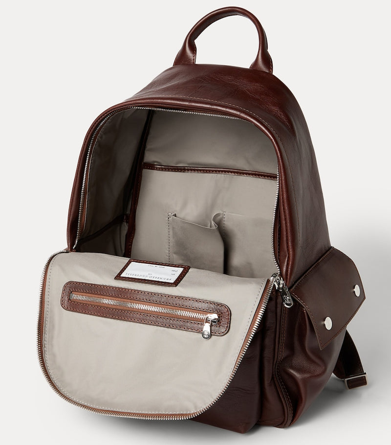 Brunello Cucinelli calfskin travel backpack, imported from the UK