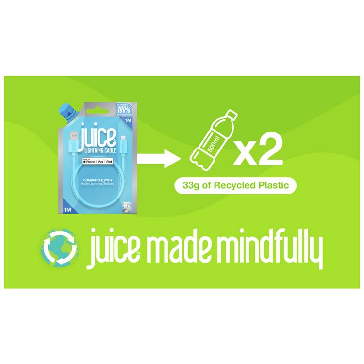 Juice USB to Lightning cable Aqua 1m - British product