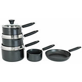 Habitat pan set 5 piece black, imported from the UK