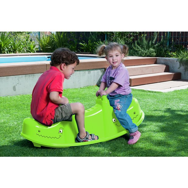 Chad Valley green crocodile rocker for kids, UK version