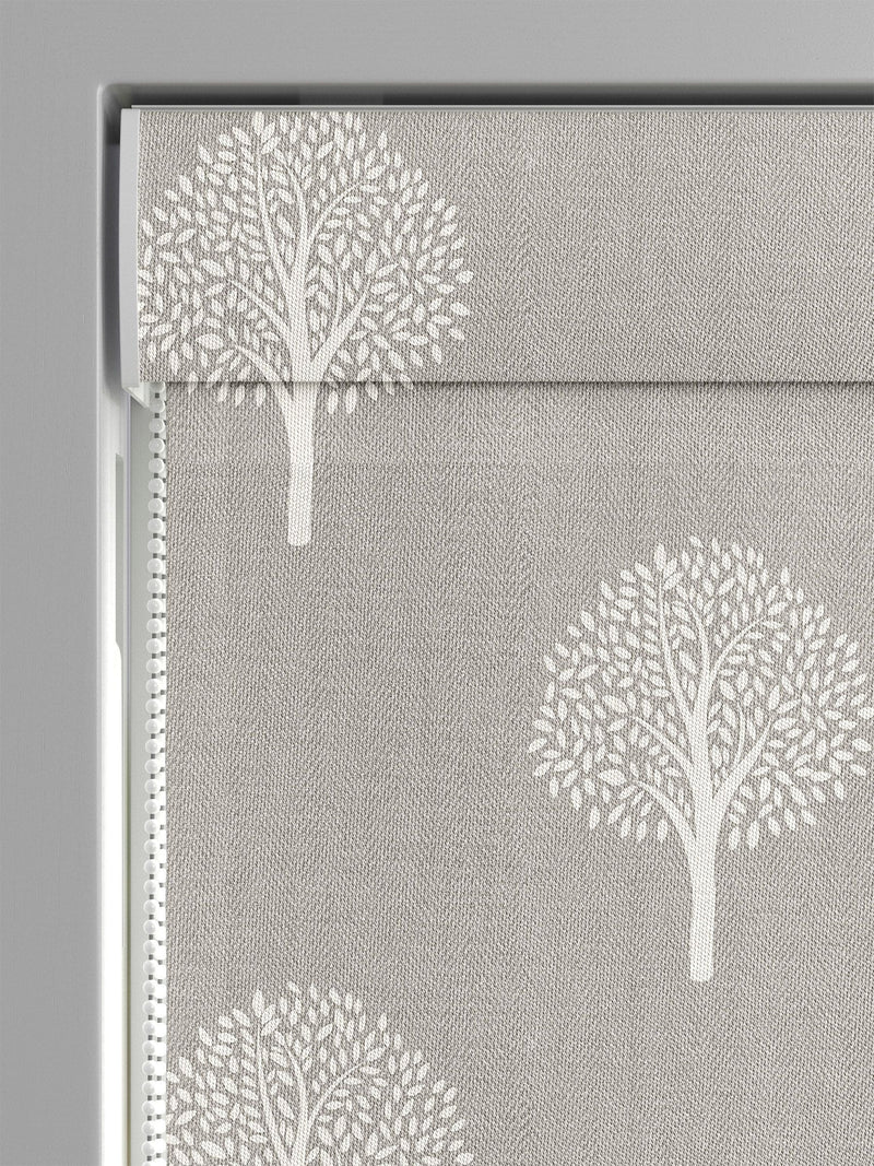 Emily Bond Pebble Grey rullegardin Yew Tree-mønster - Britisk produkt