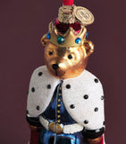 Harrods King Bear glass ornament 13cm - British product