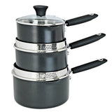 Habitat 3 piece aluminium pan set 16-20cm (British brand)