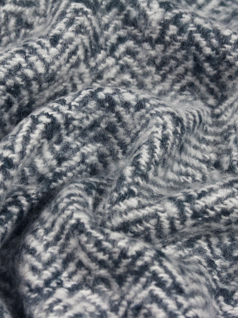 Furn navy blue herringbone throw, UK version