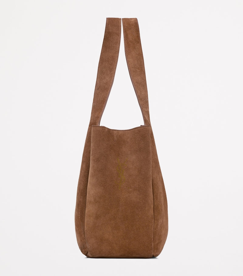 Saint Laurent Bea shoulder bag in suede with gold monogram (British brand)