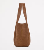 Saint Laurent Bea shoulder bag in suede with gold monogram (British brand)