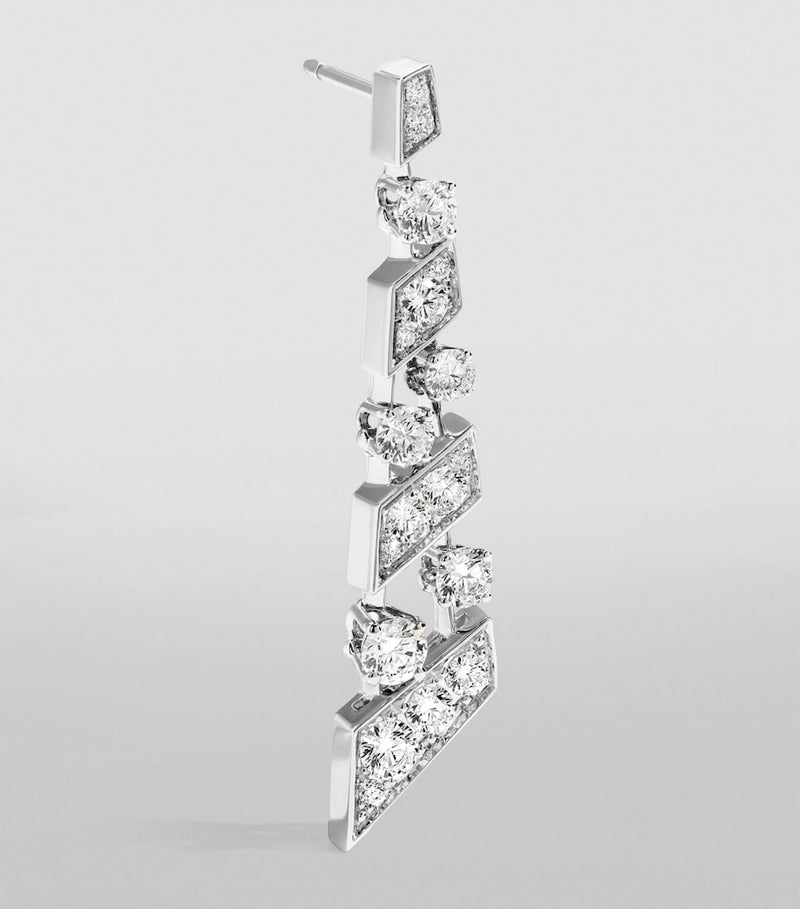 Marli New York drop earrings 18kt white gold diamonds, UK version