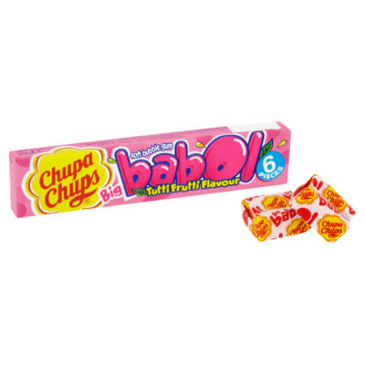 Chupa Chups tutti frutti bubble gum 27.6g - British product