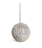 Harrods sequinned bauble white wonder 10cm (British brand)