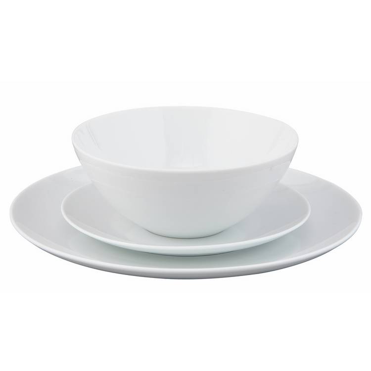 Argos Home super white porcelain dinner set 12 piece, UK version