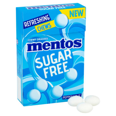 Mentos sugar free peppermint chewy dragees 45g - British product