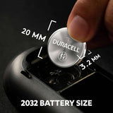 Duracell 2032 CR2032 3V lithium coin battery pack of 4, UK version