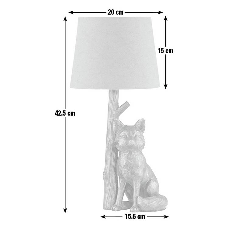 Argos Home fox table lamp bronze and grey (British brand)