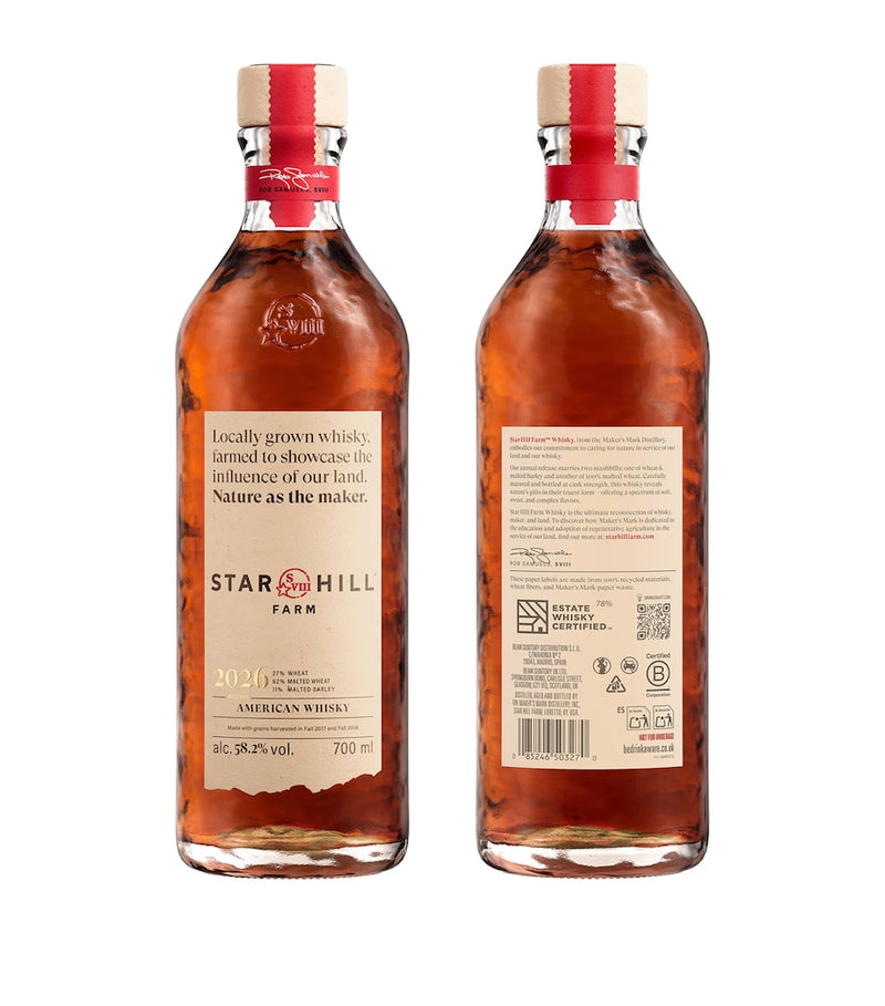 Maker's Mark Star Hill Farm wheat whisky 70cl - British product