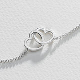 Revere sterling silver two hearts hug bracelet UK version