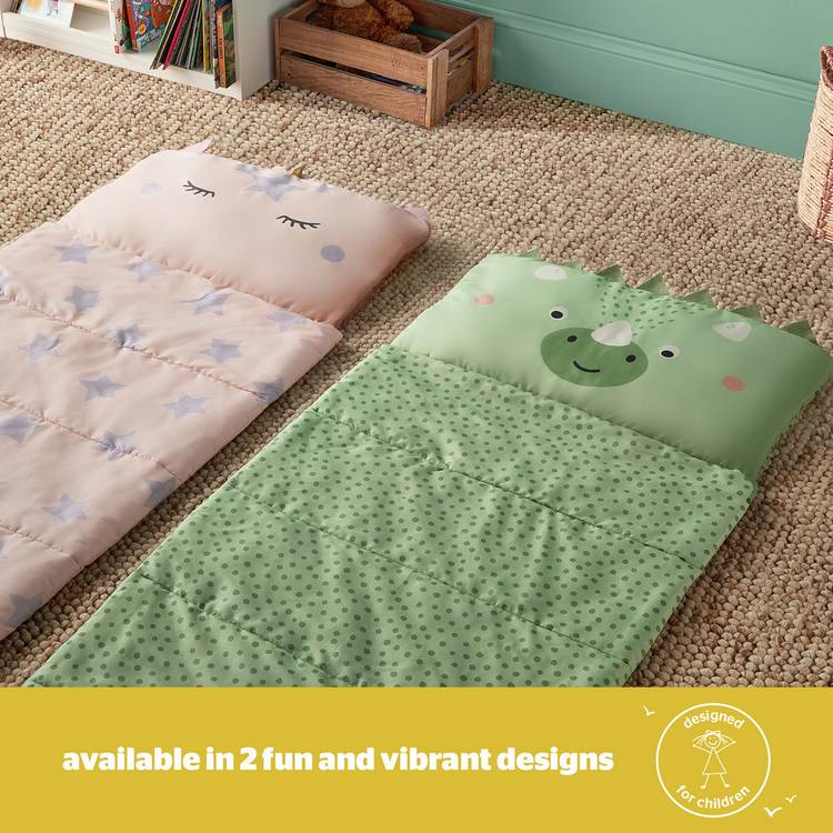 Silentnight kids sleepover bag dinosaur 400 GSM, imported from the UK