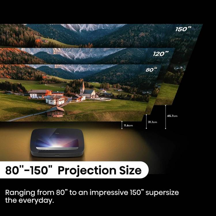 Hisense PL2 4K ultra short throw laser projector, imported from the UK