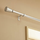 Argos Home extendable satin nickel curtain pole with trumpet finials, UK version