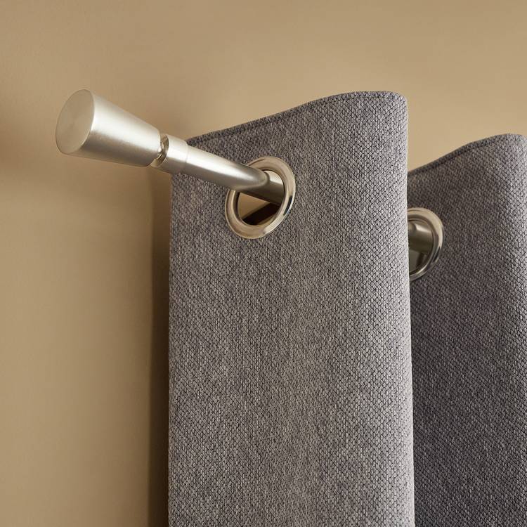Argos Home extendable satin nickel curtain pole with trumpet finials, UK version