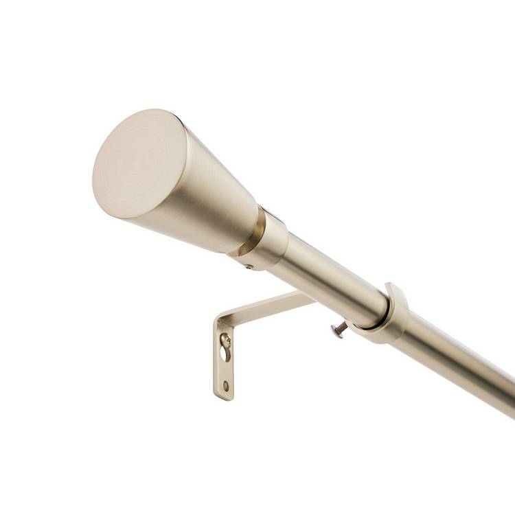 Argos Home extendable satin nickel curtain pole with trumpet finials, UK version